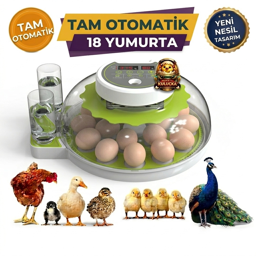 18 Yumurtalı Kapasiteli Tam Otomatik Dijital Kuluçka Makinesi (WZ-Ea18 INCUBATOR)